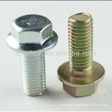 titanium hex flange bolts of various colors